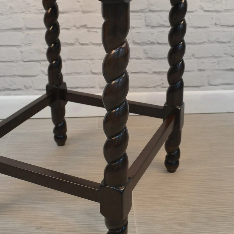 Carolina Classics Thomasville Rta Stool 24", Espresso/Linen 4 Carolina Classics Thomasville Rta Stool 24", Espresso/Linen - Image 4