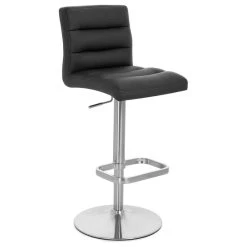 Zuri Furniture Lush Adjustable Height Swivel Bar Stool - Trumpet Base, Black -CHAMPRO shop f26187bc04aebf3a 5102 w800 h800 b1 p0