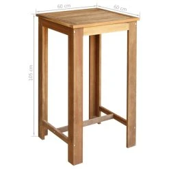 Vida XL International B.V. VidaXL Solid Acacia Wood Bar Table 23.6" Garden Counter Breakfast Side Bistro -CHAMPRO shop f571a05702eb5d0b 8270 w800 h800 b1 p0