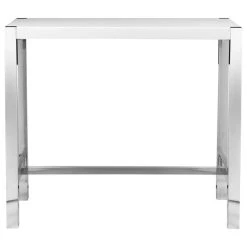 Moe's Home Collection 47" Modern High Gloss White Pub Bar Table For Small Spaces