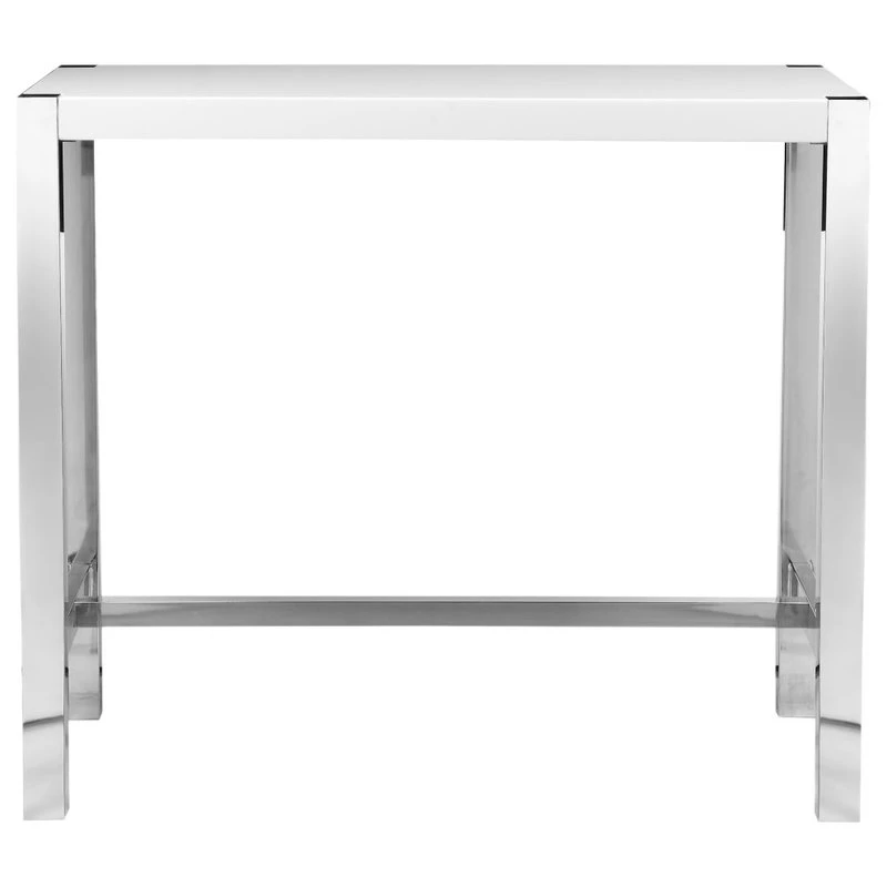 Moe's Home Collection 47" Modern High Gloss White Pub Bar Table For Small Spaces 1 Moe's Home Collection 47" Modern High Gloss White Pub Bar Table For Small Spaces