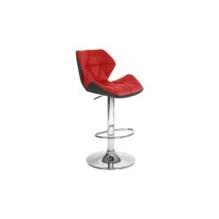 Vandue Corporation Modern Home Spyder Contemporary Adjustable Barstool, Black/Red