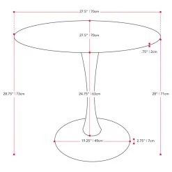 CorLiving Distribution LLC CorLiving Ivo Black Marbled Engineered Wood Top & Black Metal Base Bistro Table -CHAMPRO shop fa610cbc036aa31a 7483 w800 h800 b1 p0