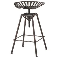 GDFStudio GDF Studio Charlie Saddle Seat Copper Bar Stool