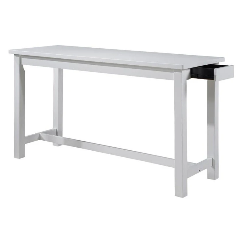 Domain Industries Inc. Lexicon Connected 4 Piece Wood Counter Height Dining Set In White 4 Domain Industries Inc. Lexicon Connected 4 Piece Wood Counter Height Dining Set In White - Image 4