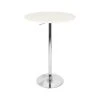 Lumisource Adjustable Bar Stool Table In White Finish BT-TLELIA27 W
