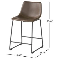 GDFStudio GDF Studio Idash Vintage Brown Faux Leather Counter Stools, Set Of 2 14 GDFStudio GDF Studio Idash Vintage Brown Faux Leather Counter Stools, Set Of 2 -CHAMPRO shop fe81efeb022958c3 2018 w800 h800 b1 p0