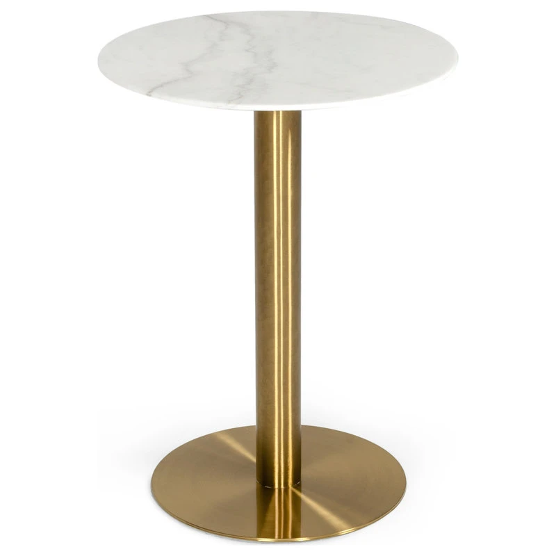 Vig Furniture Inc. Modrest Fairway Glam White Marble And Brushed Gold Bar Table 2 Vig Furniture Inc. Modrest Fairway Glam White Marble And Brushed Gold Bar Table - Image 2