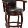 Boraam Industries, Inc. 29" Jones Swivel Stool, Cherry With Black Pu