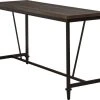 Hillsdale Furniture Emerson Wood Rectangle Dining Table Top In Gray Sheesham