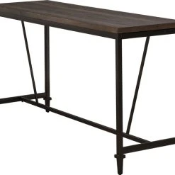 Hillsdale Furniture Emerson Wood Rectangle Dining Table Top In Gray Sheesham