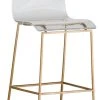 Gabby King Acrylic Bar Stool, Gold