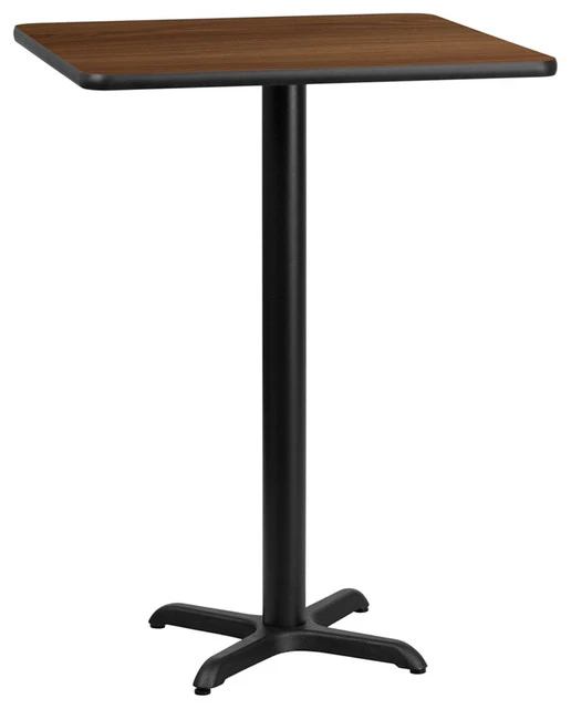 Flash Furniture 24'' Square Walnut Laminate Bar Table 1 Flash Furniture 24'' Square Walnut Laminate Bar Table