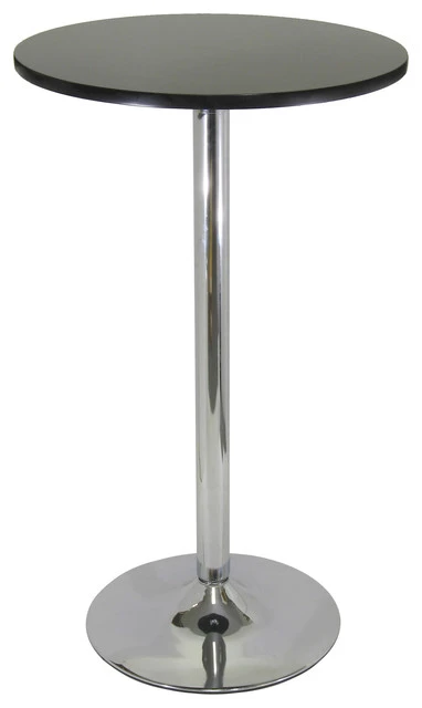 Winsome Trading, Inc Spectrum 24" Round Pub Table, Black And Chrome 1 Winsome Trading, Inc Spectrum 24" Round Pub Table, Black And Chrome
