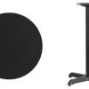 Flash Furniture Round Black Table Top XU-RD-24-BLKTB-T2222-GG
