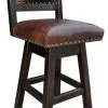 Rancho Collection Hacienda Swivel Stool, Cowhide, 24" Counter Height