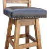 Rancho Collection Hacienda Swivel Stool With Cowhide, 30" Bar Height