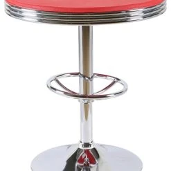 Best Master Furniture California Red Swivel Bar Table