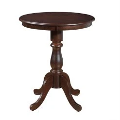 Carolina Classics Bella Round Pedestal Bar Table, Espresso