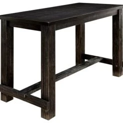Pemberly Row Stanton Pub Table In Antique Black