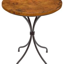 The Iron Shoppe Italia 36" Counter Table With 30" Round Copper Top