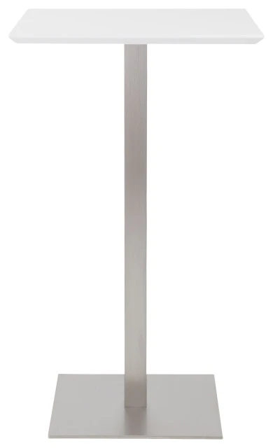 Euro Style Elodie-B 24" Bar Table, Matte White 1 Euro Style Elodie-B 24" Bar Table, Matte White