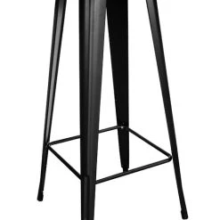 Buffalo Corporation Amerihome PUBTBWT Loft Black Metal Pub Table With Wood Top