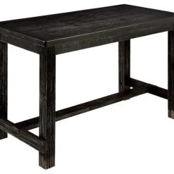Bowery Hill Counter Height Table In Antique Black