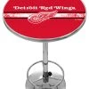 Trademark Gameroom NHL Chrome Pub Table, Detroit Redwings