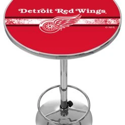 Trademark Gameroom NHL Chrome Pub Table, Detroit Redwings