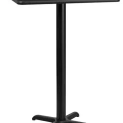 Bowery Hill 30" Square Restaurant Bar Table In Black