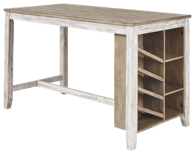 Ashley Furniture Industries Ashley Skempton Counter Height Wine Rack Dining Table In White 1 Ashley Furniture Industries Ashley Skempton Counter Height Wine Rack Dining Table In White