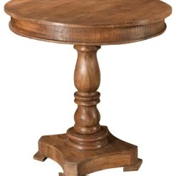 Moti Golden Round Bistro Table, Natural Finish