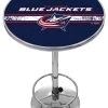 Trademark Gameroom NHL Chrome Pub Table, Columbus Blue Jackets