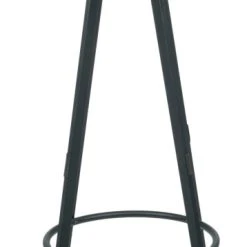 CSP Vintage Industrial Height Adjustable 24'' Round Swivel Table With Wood Top, Nat